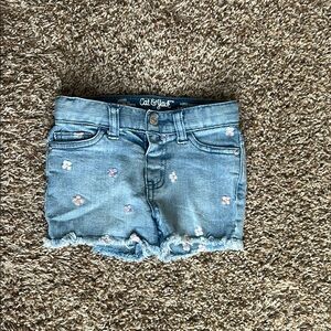 Cat & Jack Blue Jean Shorts Distressed Mid-Thigh